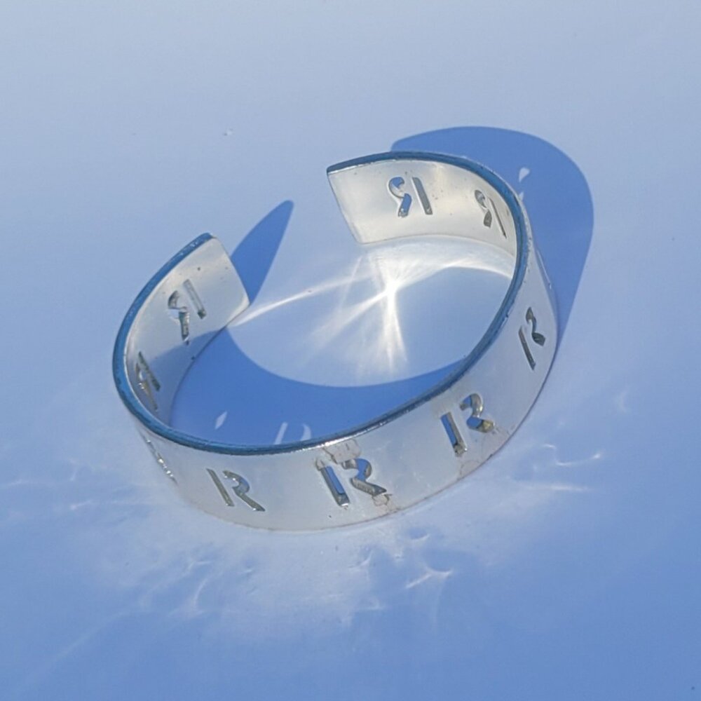 Rustic Cuff "R" Bracelet